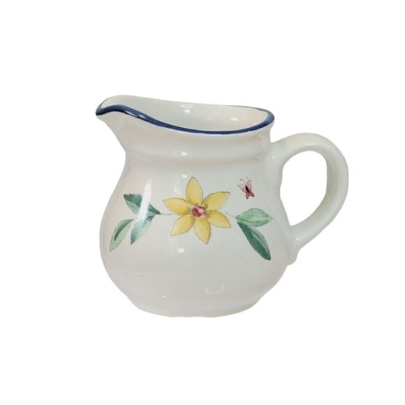 Pfaltzgraff Summer Garden Floral Stoneware Creamer - Picture 2 of 7